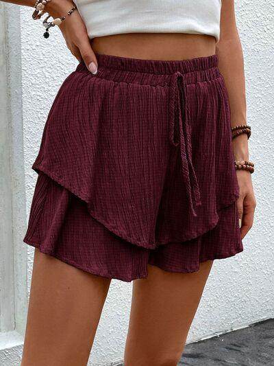 Perfee Tied Layered High Waist Shorts for Stylish Comfort - Selvanelle