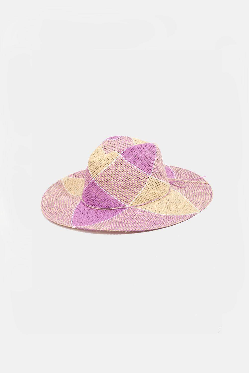Fame Contrast Straw Braid Hat for Summer Style and Comfort - Selvanelle