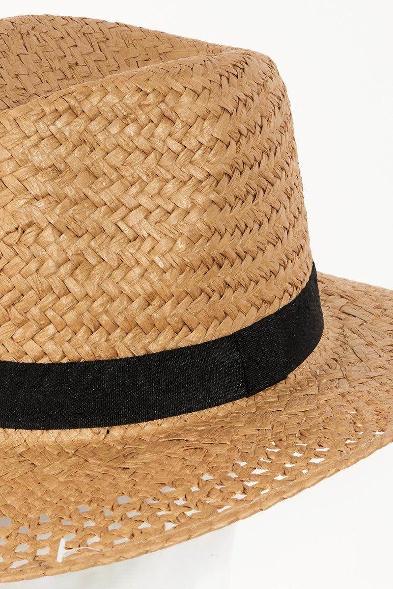 Fame Basket Weave Straw Sun Hat for Stylish Sun Protection - Selvanelle