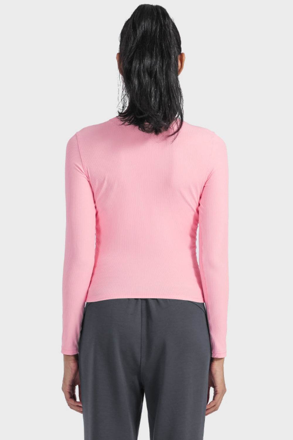 Millennia Round Neck Long Sleeve Sports Top - Selvanelle