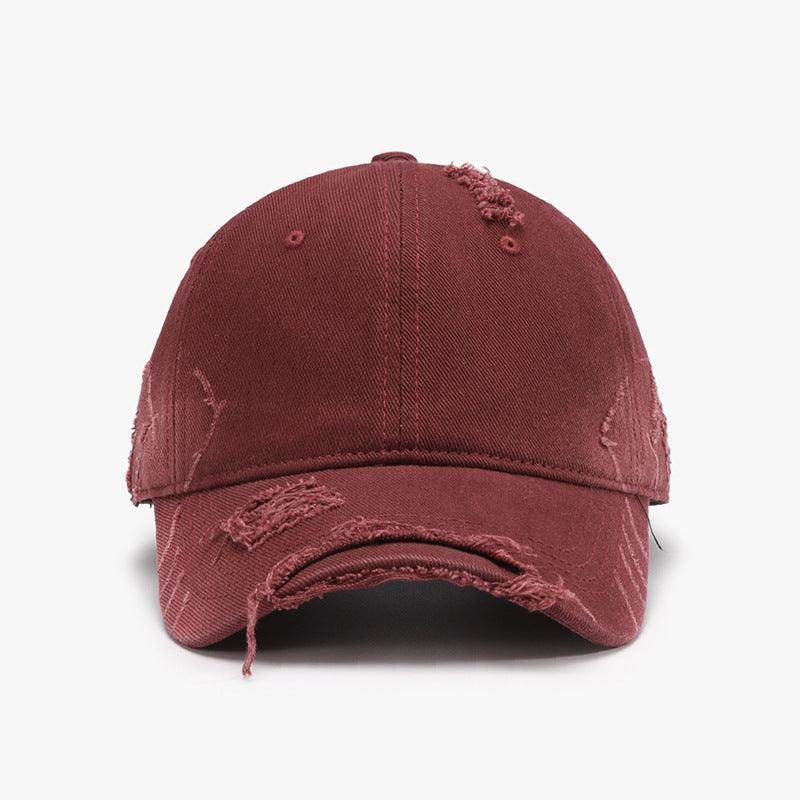 Distressed Adjustable Cotton Hat for Casual Stylish Wear - Selvanelle