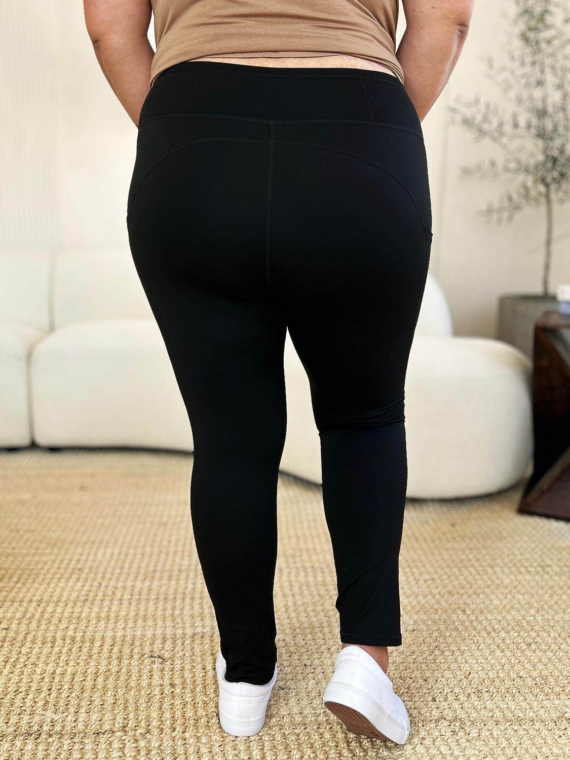 Wide Waistband Sports Leggings for Comfortable Fit - Selvanelle