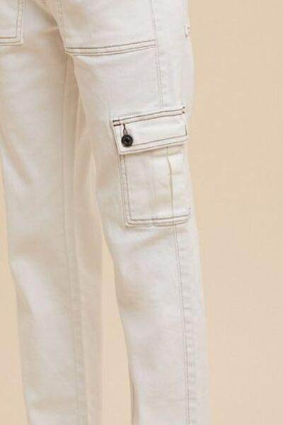 Annie Wear Straight Leg Jeans with Cargo Pockets for Women - Selvanelle