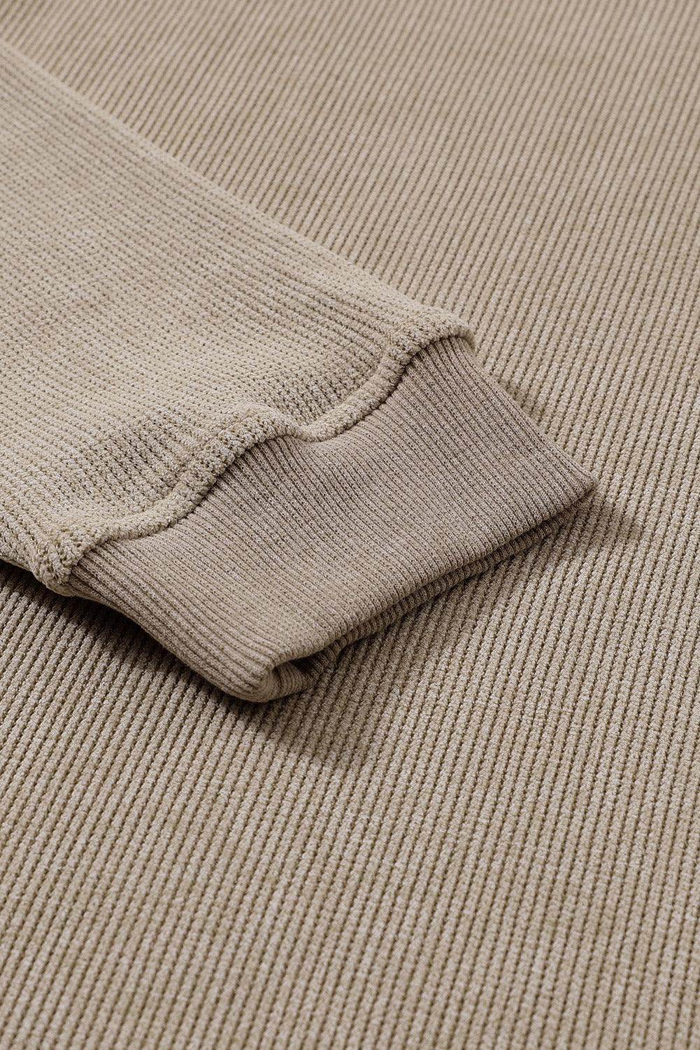 Sequin Candy Cane Round Neck Sweatshirt for Women - Selvanelle