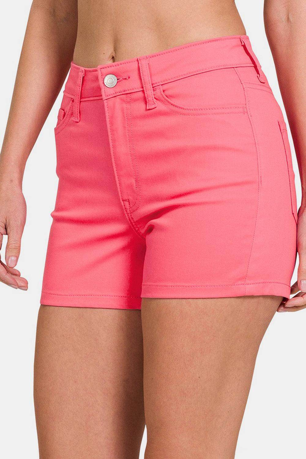 Zenana High Waist Denim Shorts for Stylish Summer Looks - Selvanelle