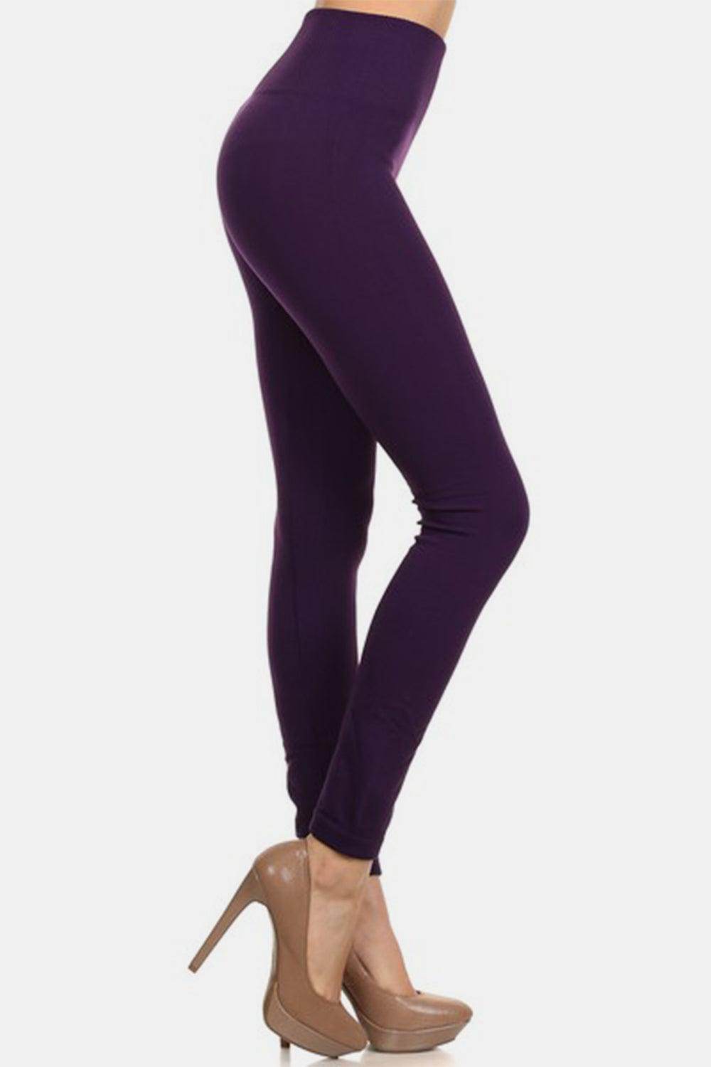 Yelete Seamless High Waist Fleece Leggings for Comfort - Selvanelle