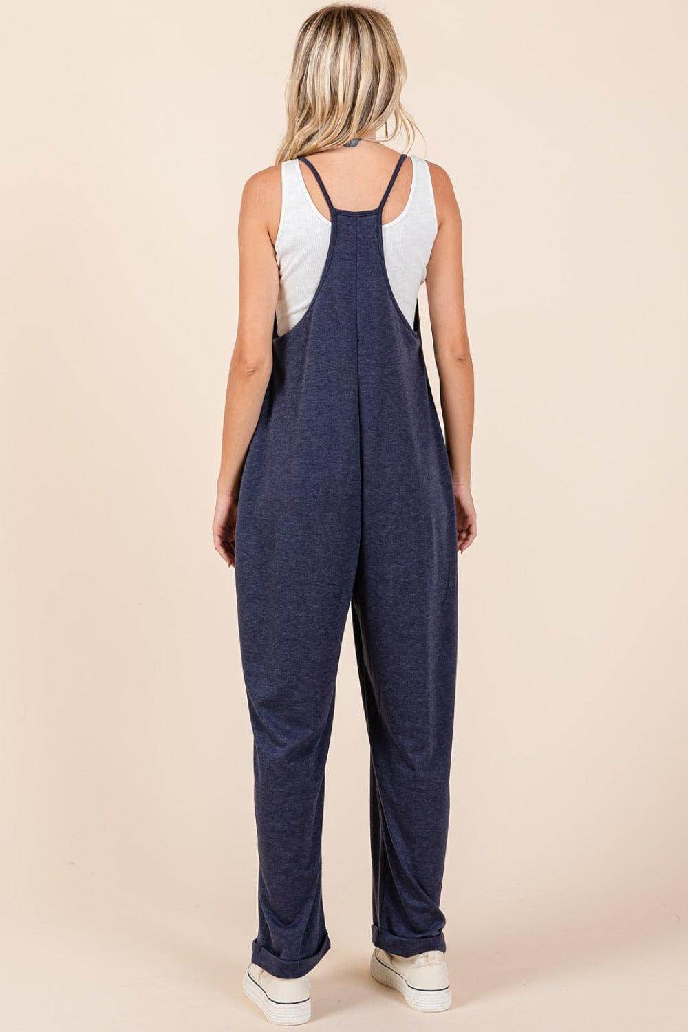 Mittoshop Patch Pocket Wide Leg Sleeveless Jumpsuit for Women - Selvanelle
