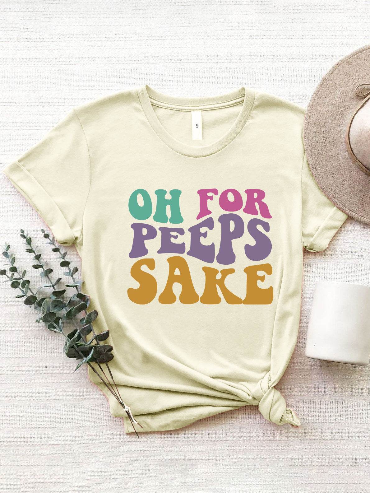 OH FOR PEEPS SAKE Round Neck T-Shirt - Selvanelle
