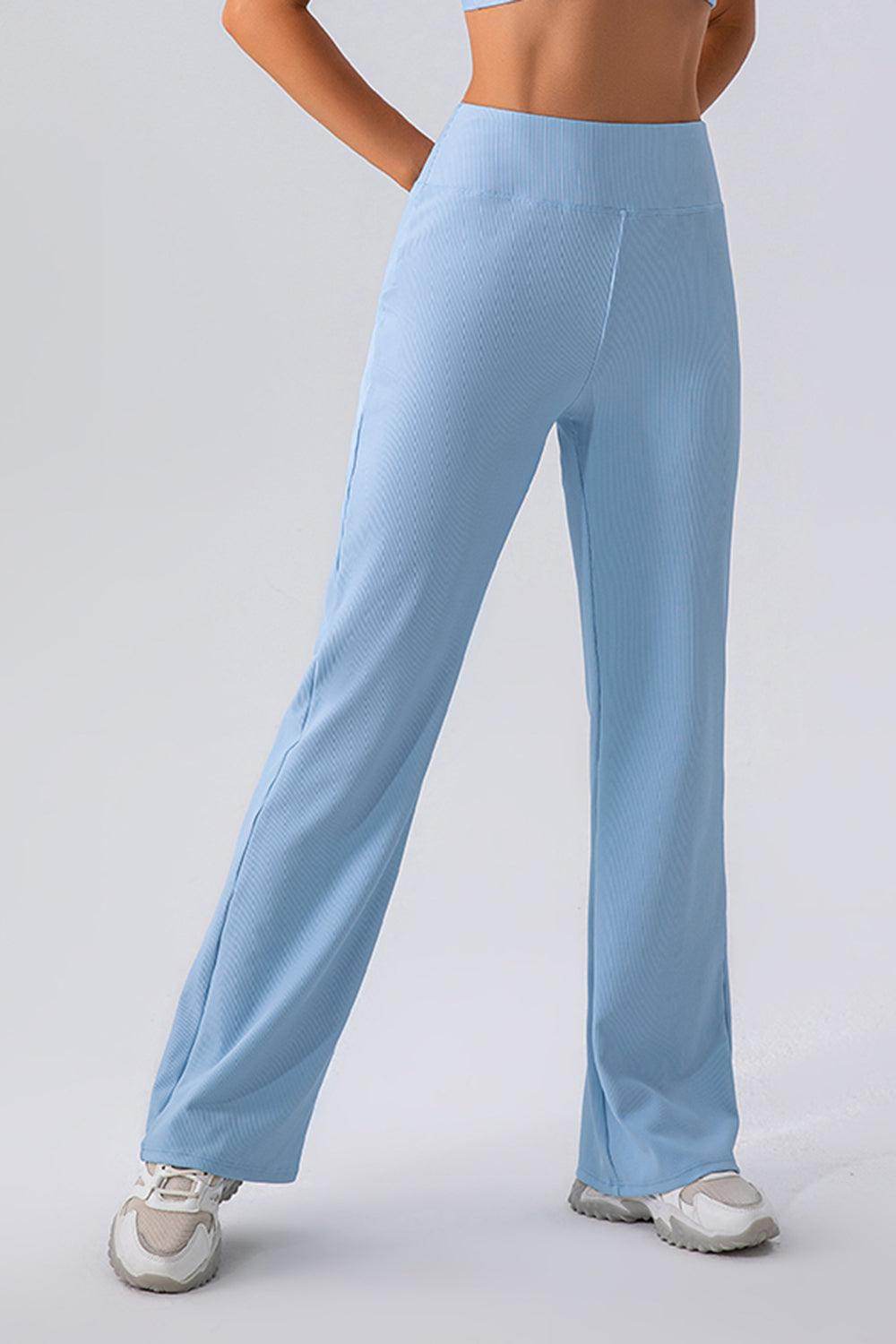 High Waist Straight Active Pants for Comfort and Style - Selvanelle