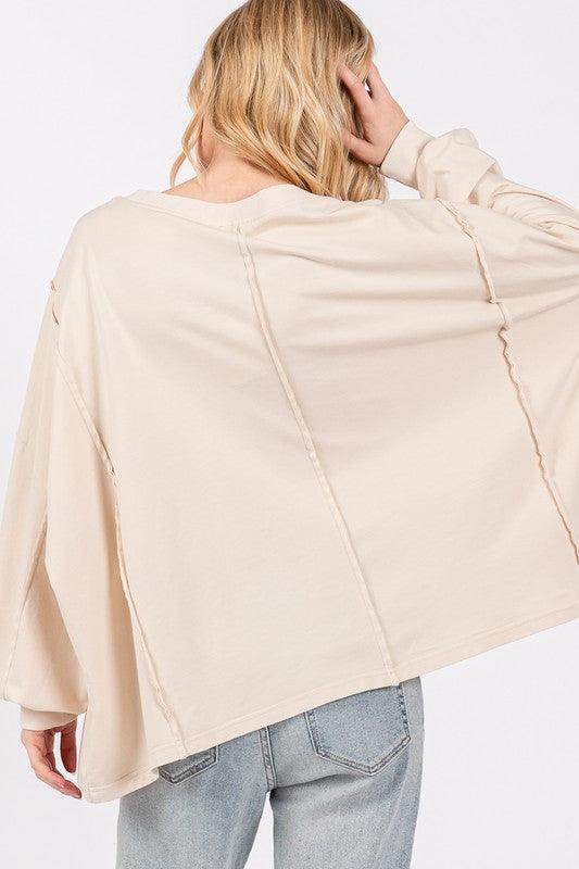 SAGE + FIG Flower Patch Dropped Shoulder Oversize Top - Selvanelle