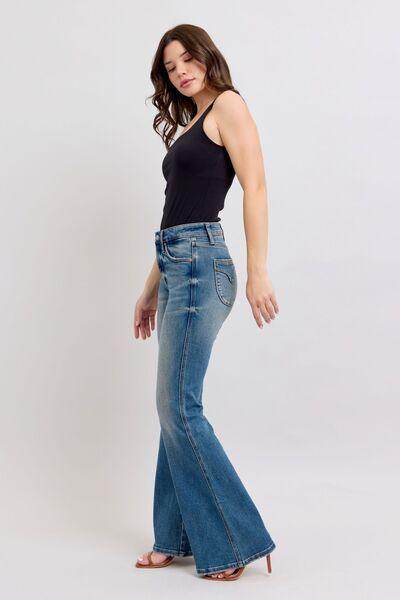 Judy Blue MR Tummy Control Vintage Wash Jeans for Women - Selvanelle