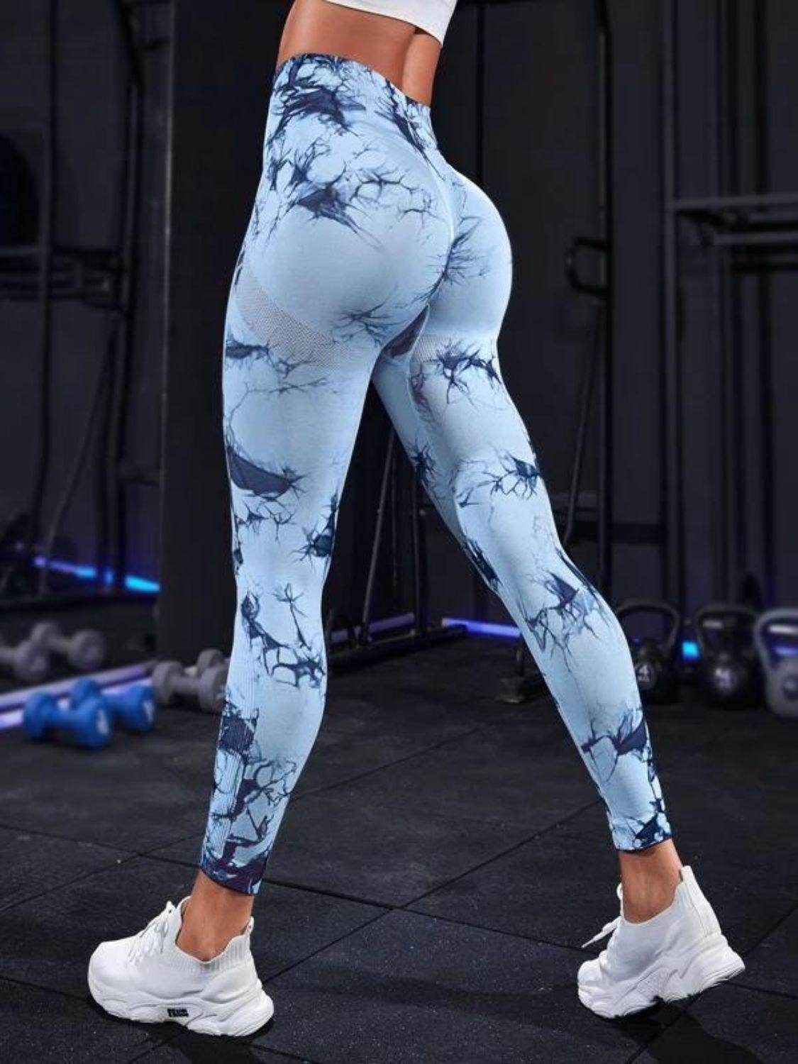 Tie-Dye High Waist Active Leggings for Comfort and Style - Selvanelle