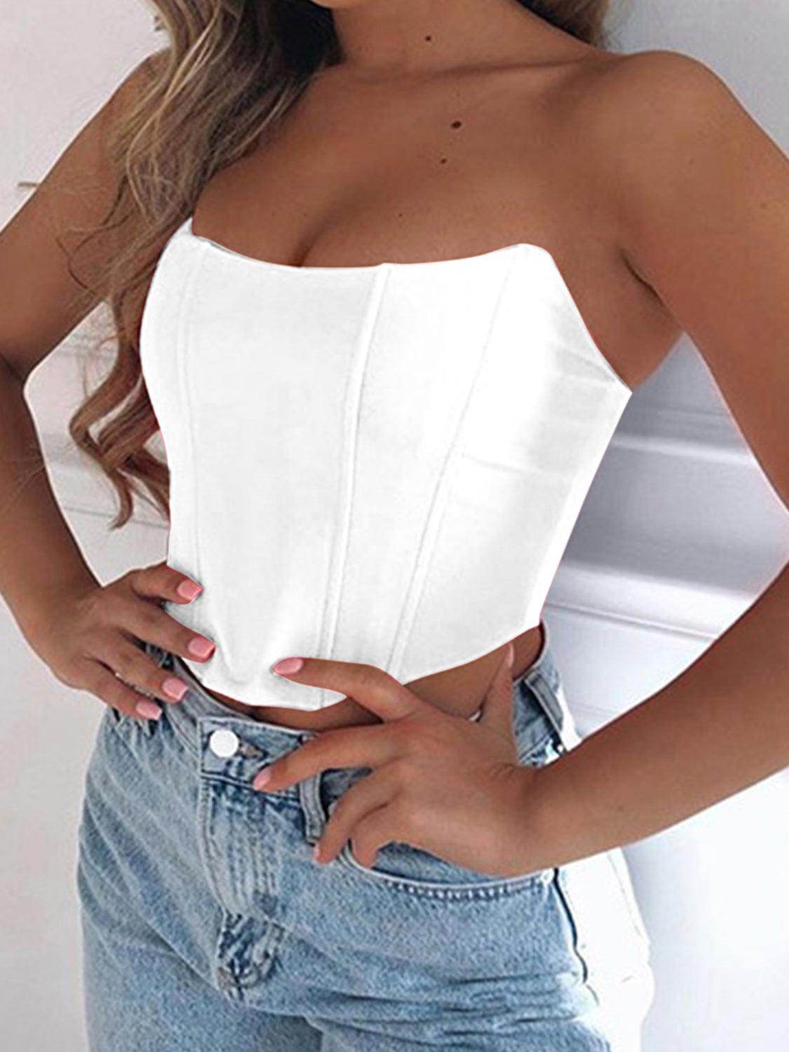Stylish Tube Cropped Top for Effortless Summer Fashion - Selvanelle