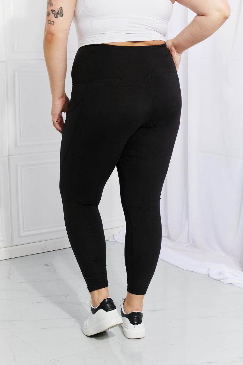 Leggings Depot Full Size Strengthen and Lengthen Reflective Dot Active Leggings - Selvanelle