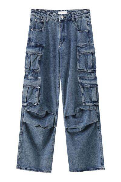 Jeans With Cargo Pockets for Style and Comfort - Selvanelle