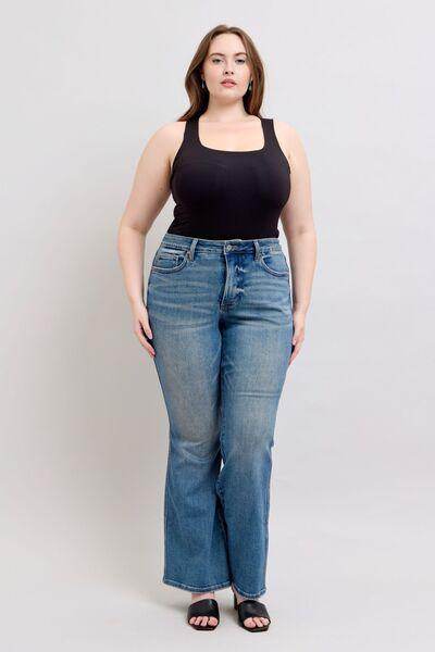 Judy Blue MR Tummy Control Vintage Wash Jeans for Women - Selvanelle