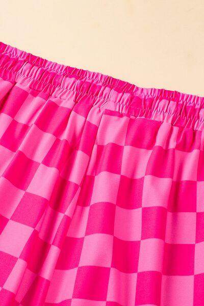 Drawstring Checkered Shorts with Pockets for Summer Fun - Selvanelle