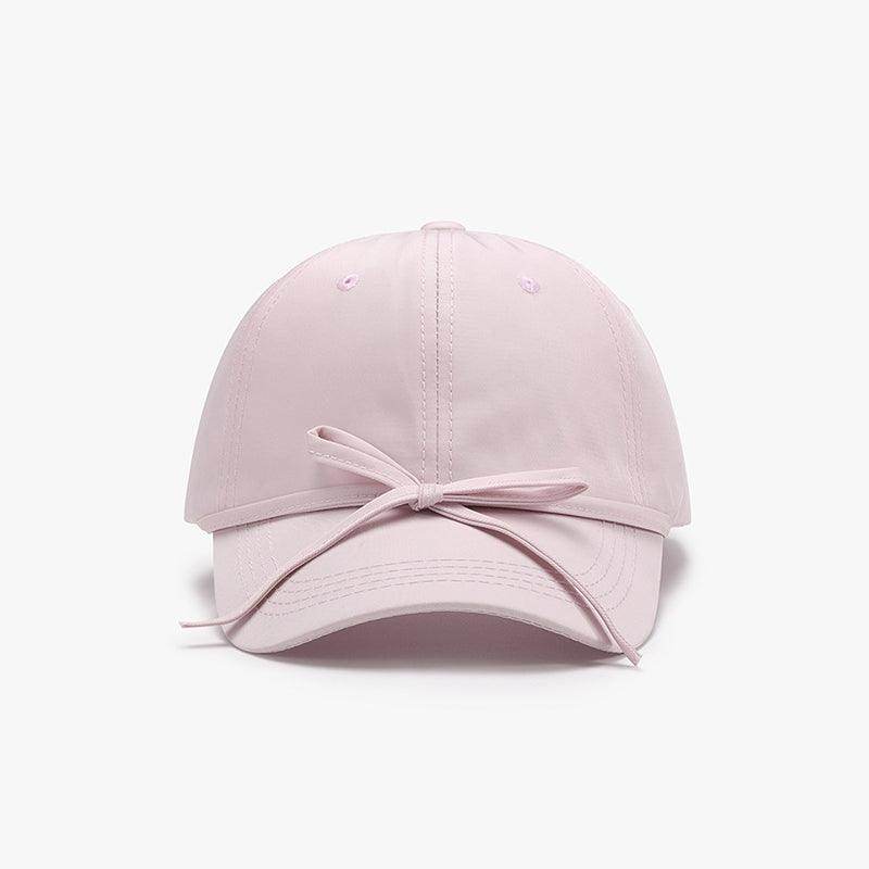 Tied Bow Cotton Baseball Cap for Stylish Summer Wear - Selvanelle