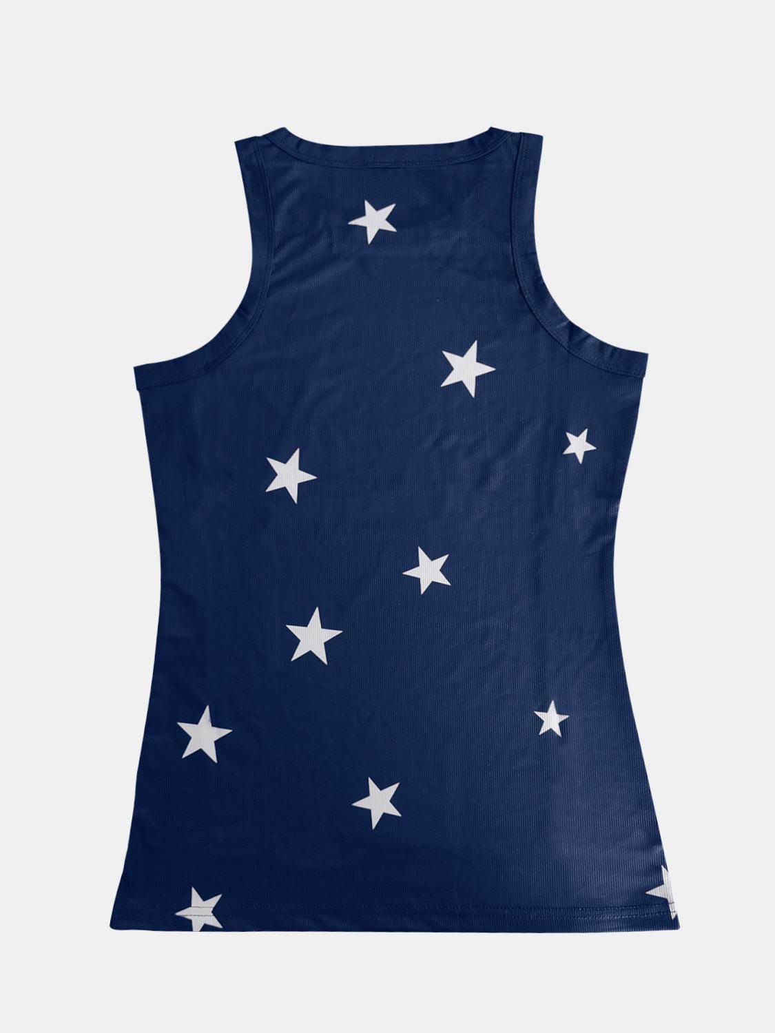 Full Size Star Round Neck Tank for Women in Multiple Sizes - Selvanelle