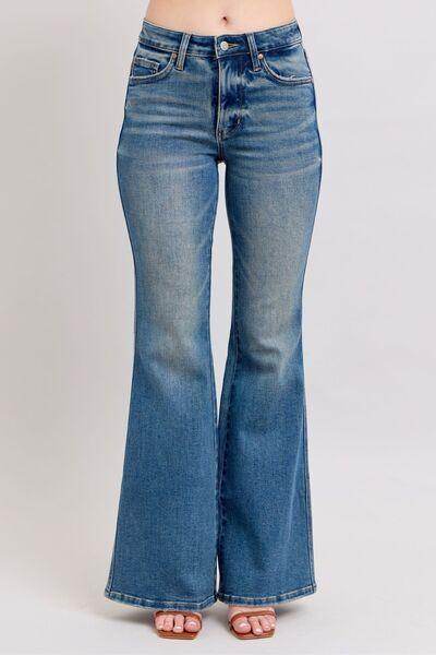 Judy Blue MR Tummy Control Vintage Wash Jeans for Women - Selvanelle