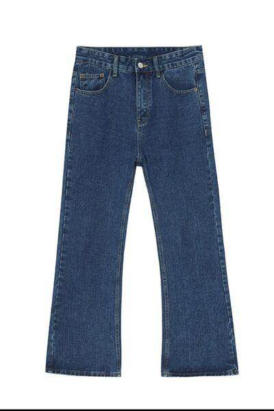 Straight Leg Jeans with Pockets for Effortless Style - Selvanelle