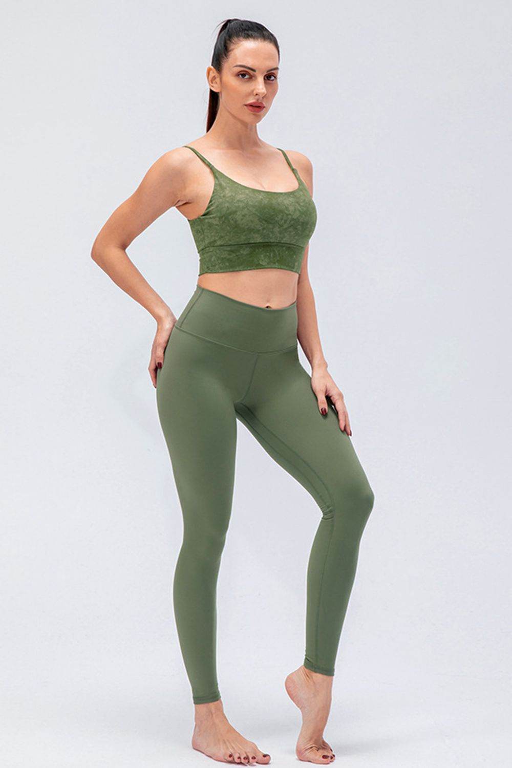 Wide Waistband Slim Fit Active Leggings - Selvanelle