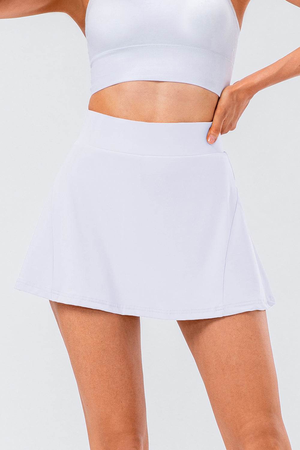 High Waist Pleated Active Skirt - Selvanelle
