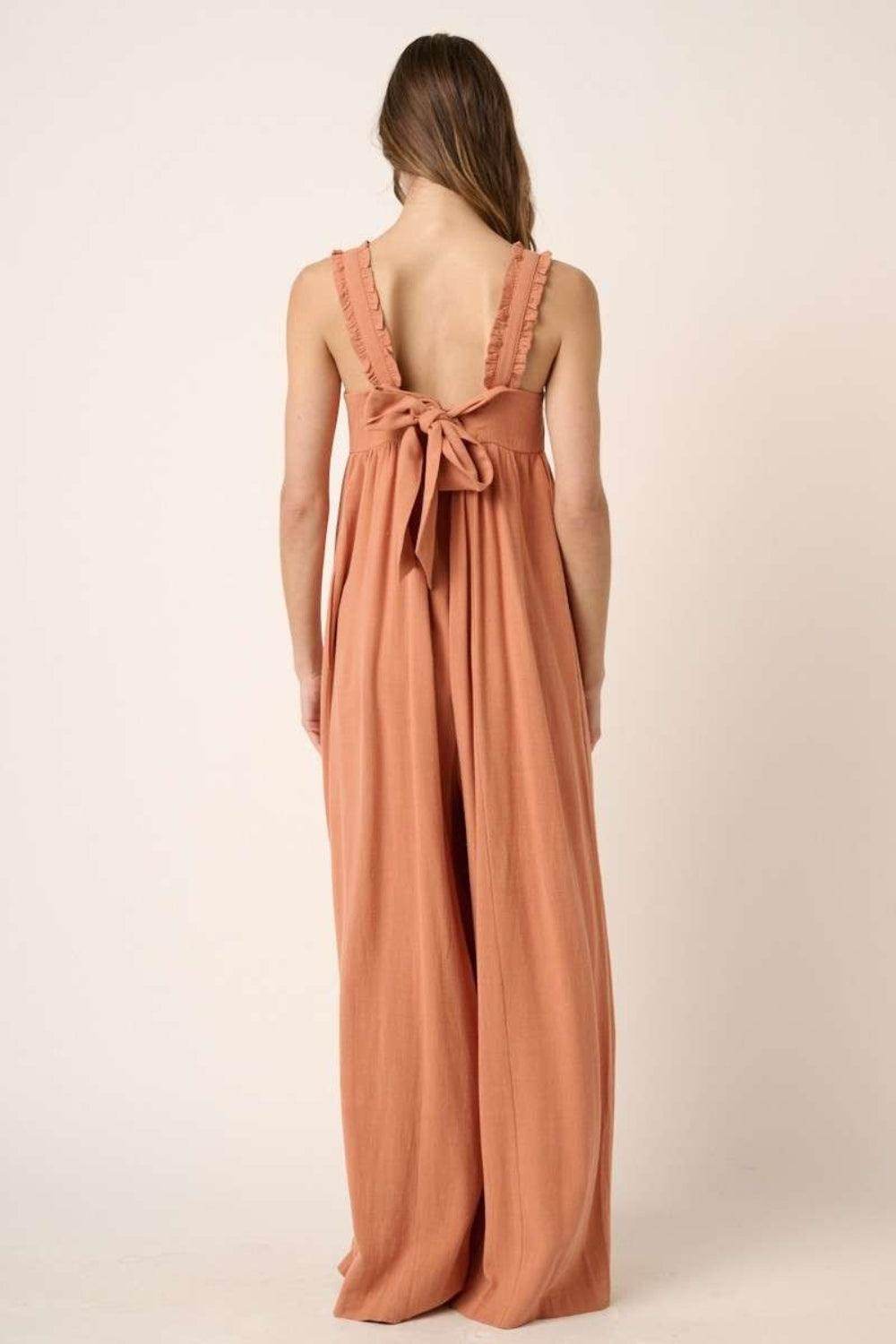 Mittoshop Sleeveless Wide Leg Jumpsuit for Effortless Style - Selvanelle