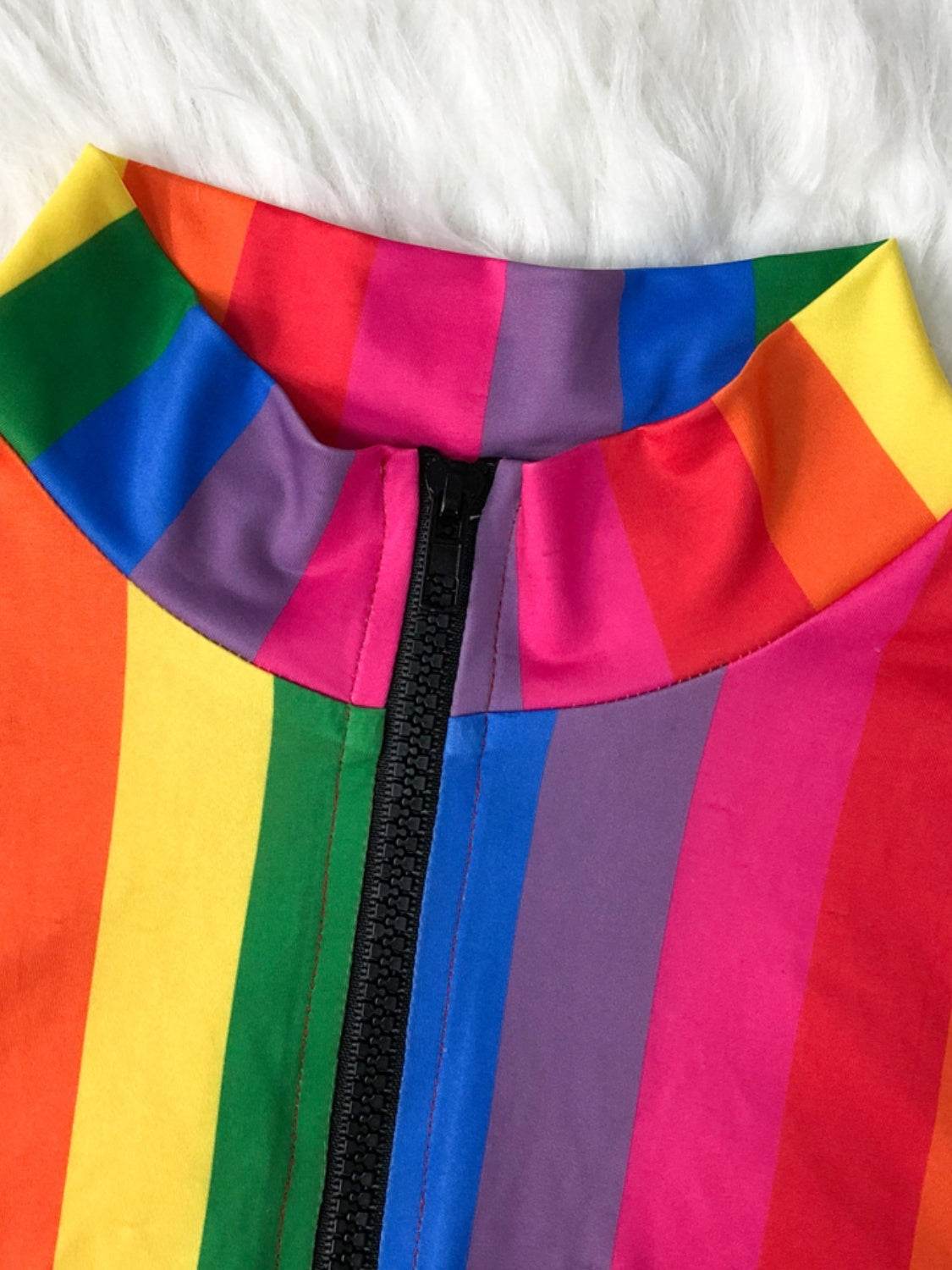 Contrast Half Zip Top and Brief Swim Set - Selvanelle