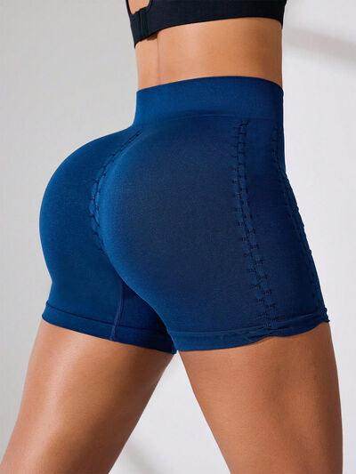 Side Ruched High Rise Active Shorts for Women Fitness - Selvanelle