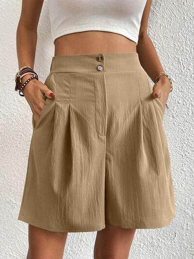 High Waist Shorts with Pockets for Women Fashion - Selvanelle