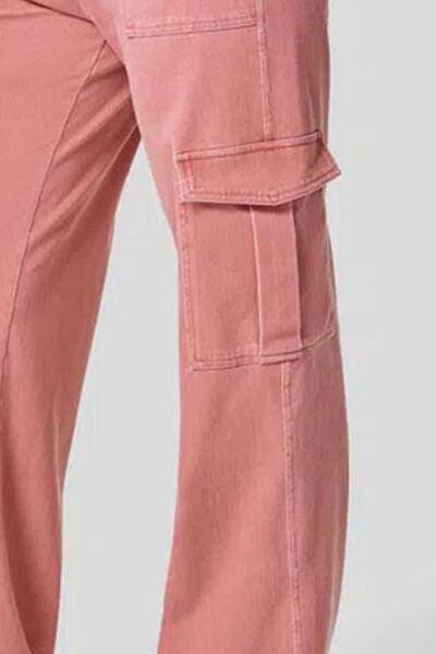 High Waist Straight Leg Cargo Jeans for Modern Style - Selvanelle