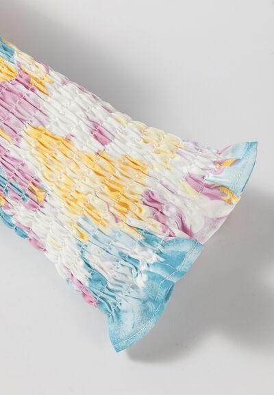 Printed Button Down Lantern Sleeve Shirt for Women - Selvanelle