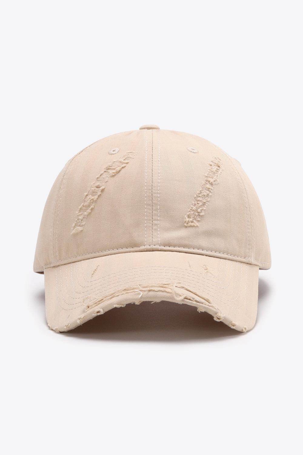 Distressed Adjustable Baseball Cap for Casual Style - Selvanelle
