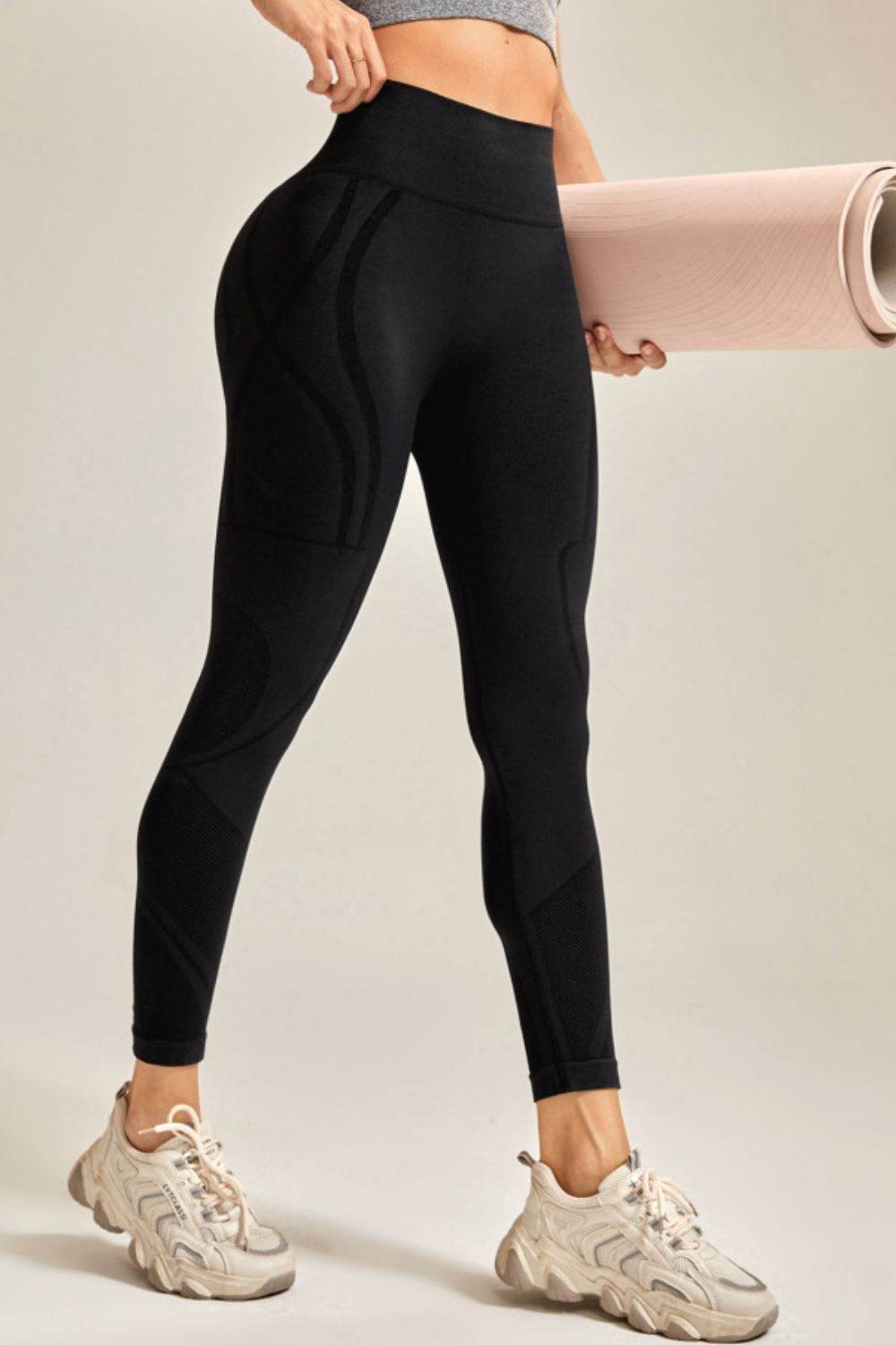 Wide Waistband Long Active Pants - Selvanelle