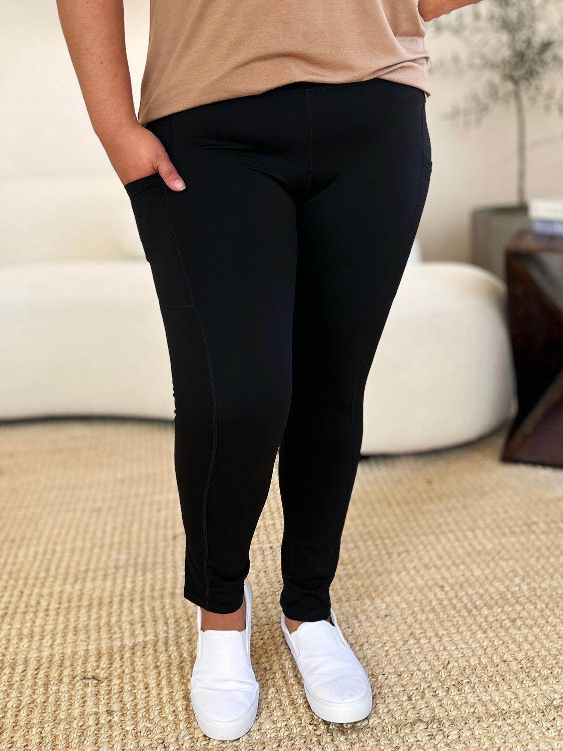Wide Waistband Sports Leggings for Comfortable Fit - Selvanelle
