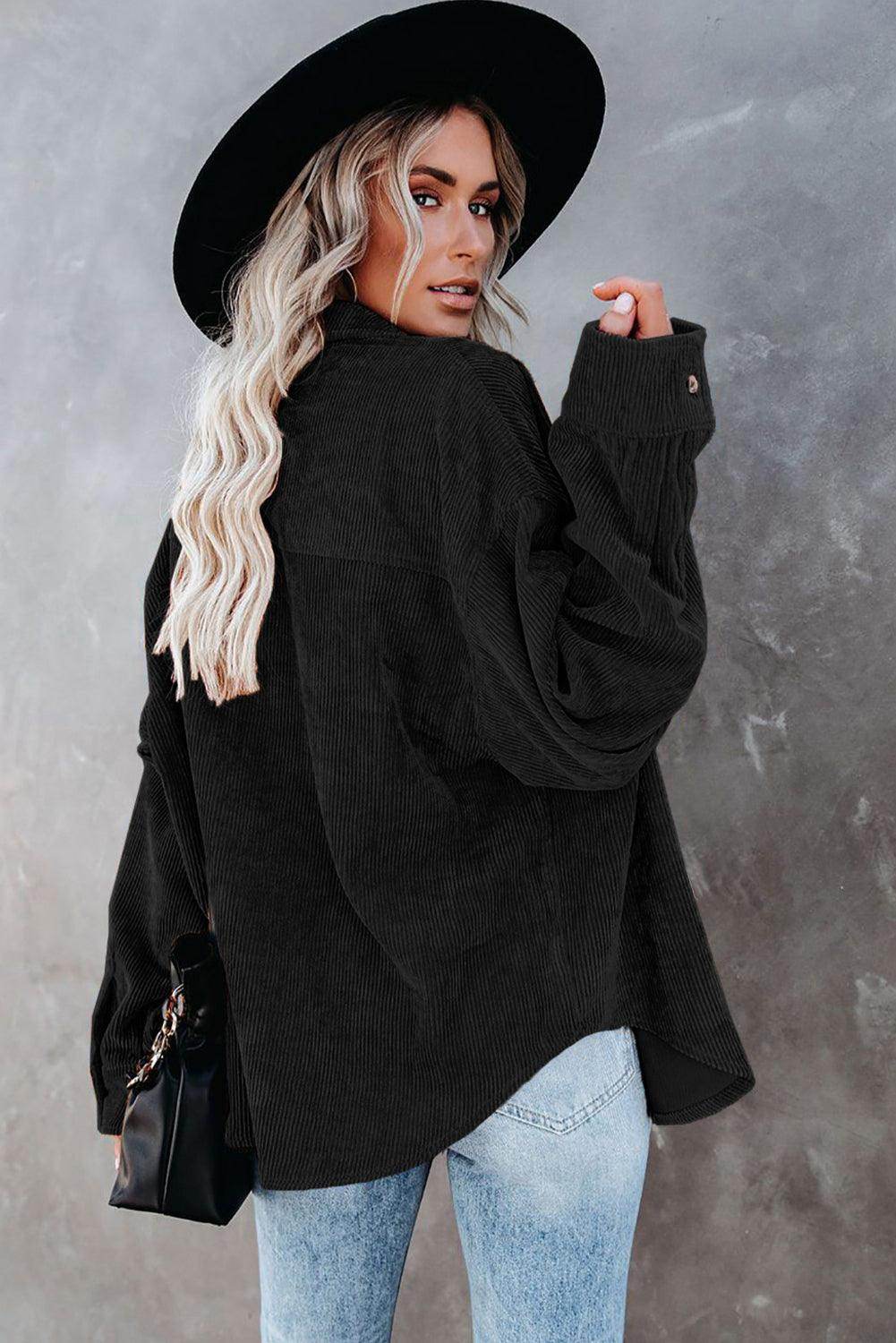 Sequin Football Button Up Long Sleeve Jacket for Women - Selvanelle