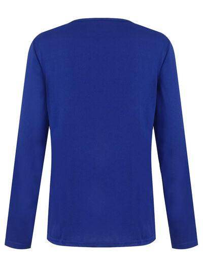 Half Button Long Sleeve T-Shirt for Women Stylish Fit - Selvanelle