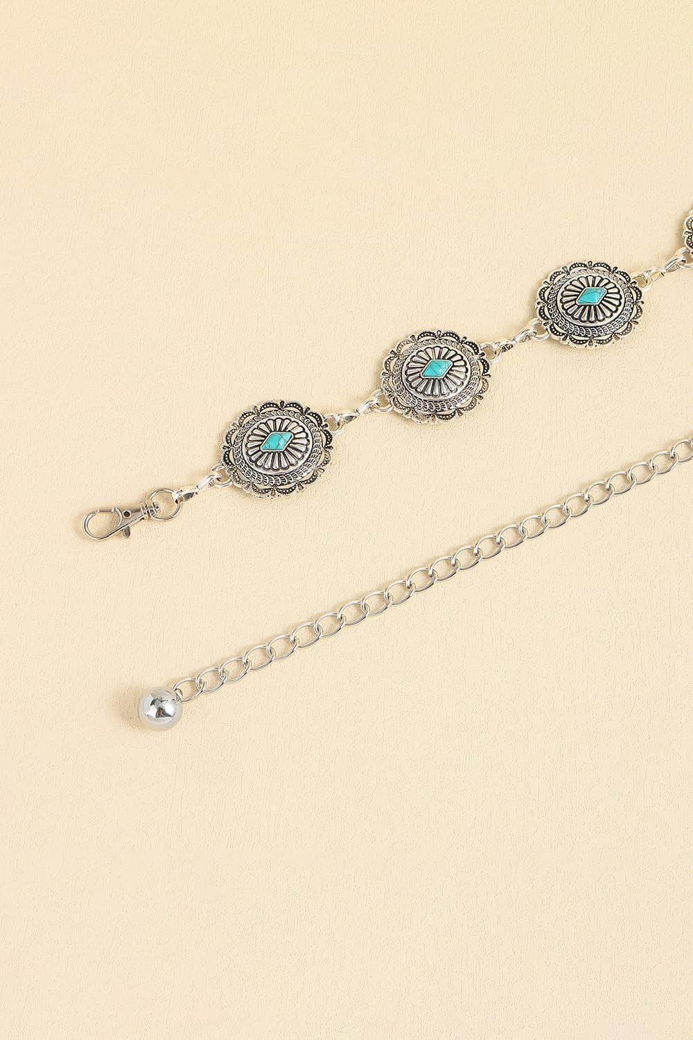Vintage Turquoise Alloy Belt for Chic Fashion Style - Selvanelle