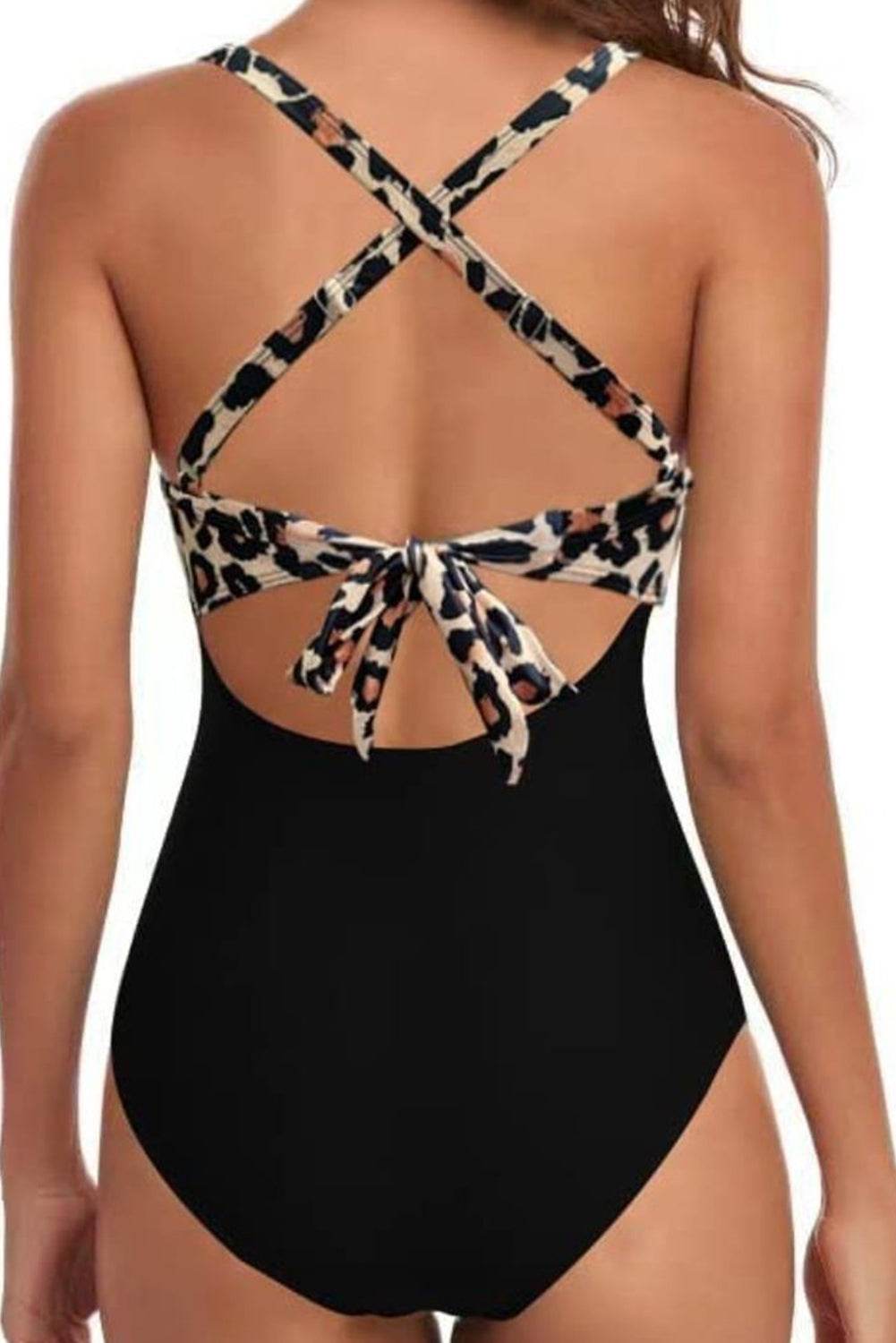 Tied Crisscross Cutout One-Piece Swimwear - Selvanelle
