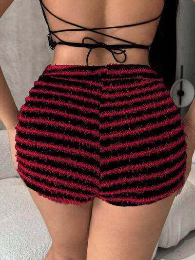 Stylish Striped High Waist Shorts for Women in Various Sizes - Selvanelle