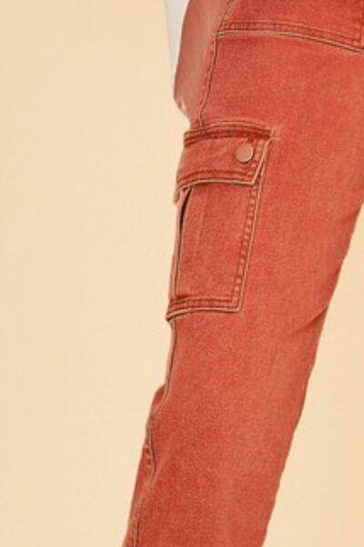 Annie Wear Straight Leg Jeans with Cargo Pockets for Women - Selvanelle