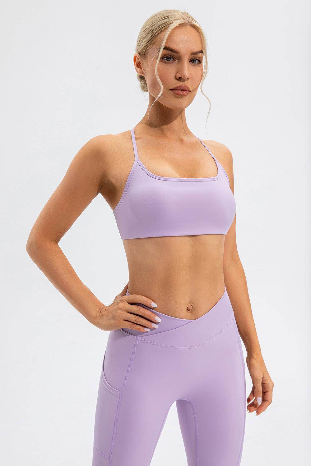 Crisscross Spaghetti Strap Active Cami for Comfortable Wear - Selvanelle