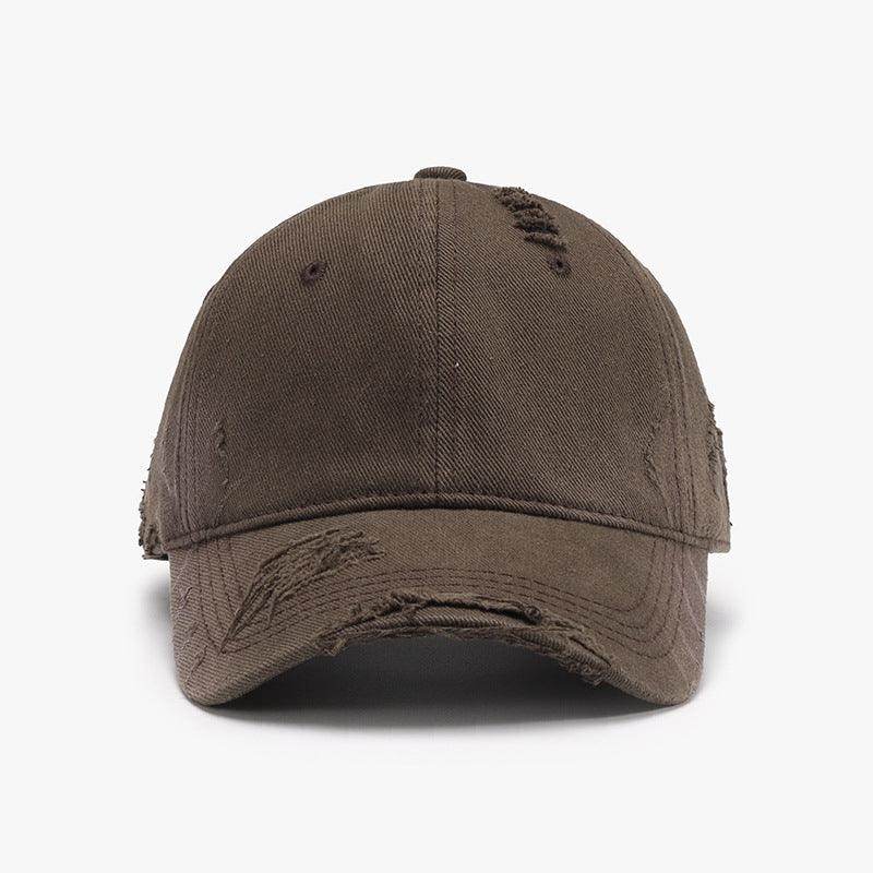 Distressed Adjustable Cotton Hat for Casual Stylish Wear - Selvanelle