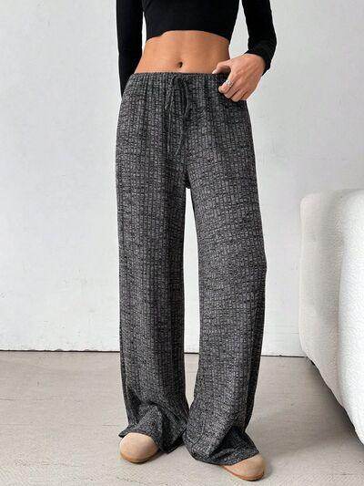 Tied Striped Wide Leg Pants for Stylish Comfort Wear - Selvanelle