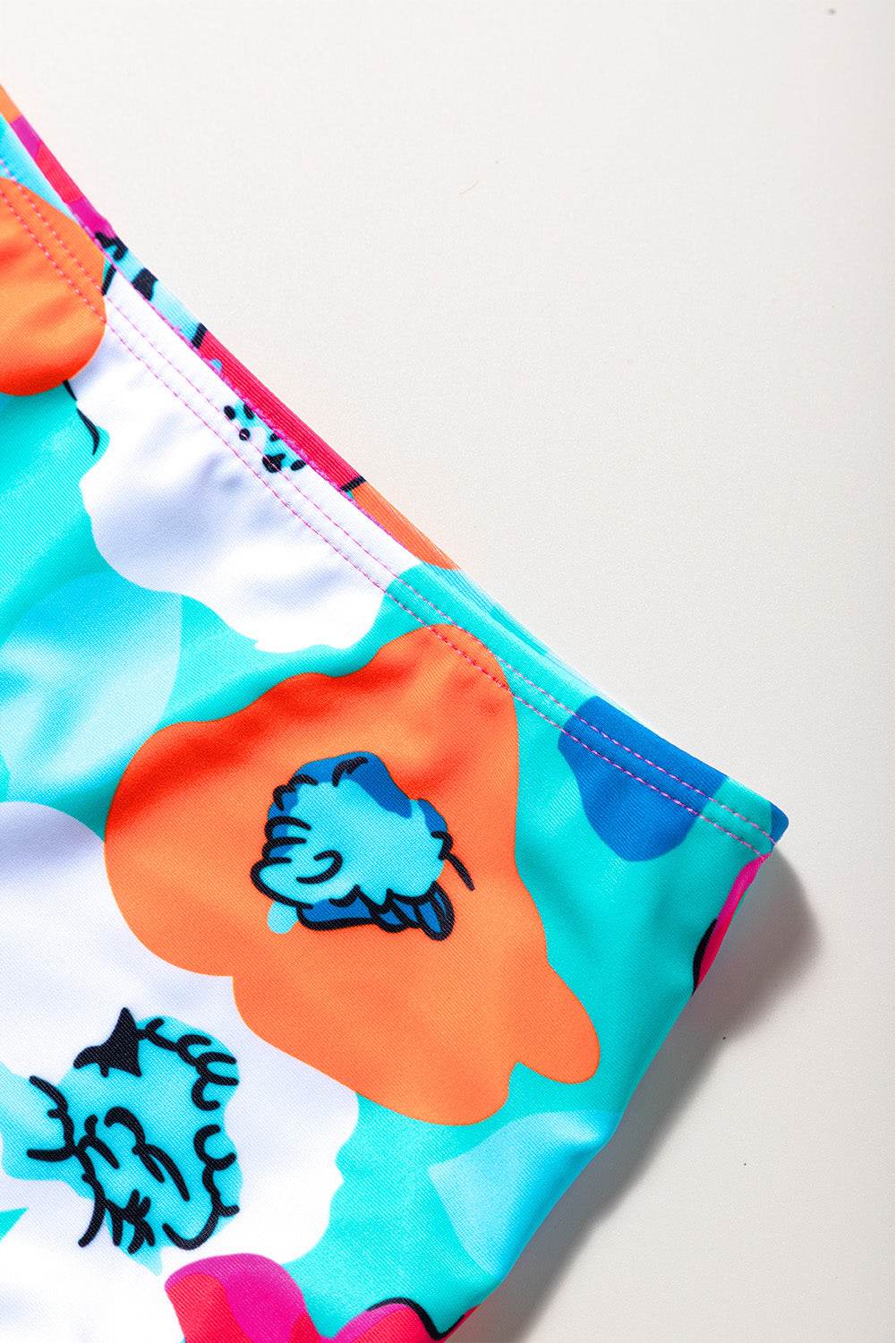 Cropped Swim Top and Floral Bottoms Set - Selvanelle