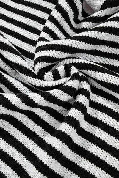 Striped Round Neck Long Sleeve Sweater for Women Fashion - Selvanelle