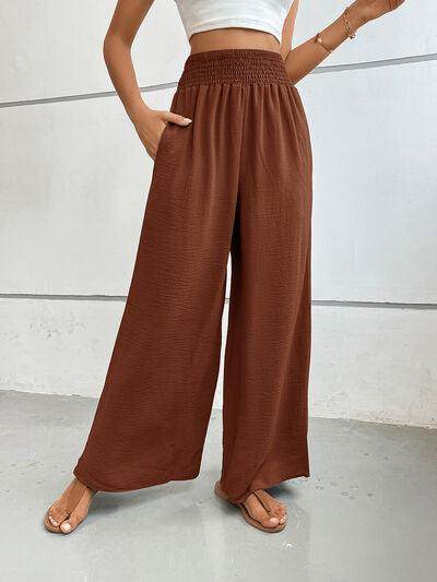 Perfee Wide Leg Pants with Pockets for Women Stylish Comfort - Selvanelle