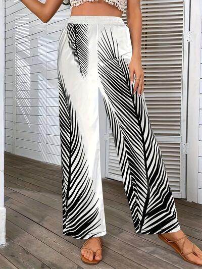 Stylish Printed Wide Leg Pants for Comfortable Fashion - Selvanelle