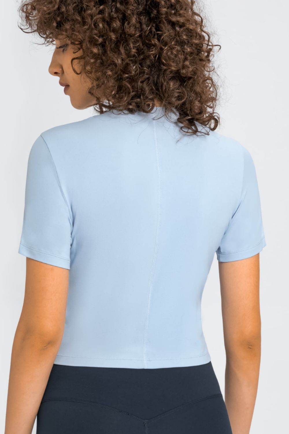 Millennia Round Neck Short Sleeve Yoga Tee - Selvanelle